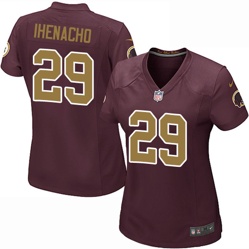 Women's Game Duke Ihenacho Nike Jersey Burgundy Red Alternate - #29 80th Anniversary NFL Washington Redskins